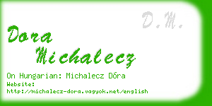 dora michalecz business card